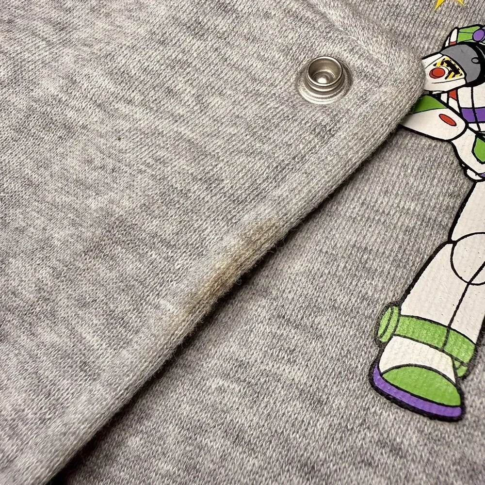 Disney Toy Story 4 Boys Size 5/6 Varsity Jacket Woody Buzz Forky Blue Green Gray